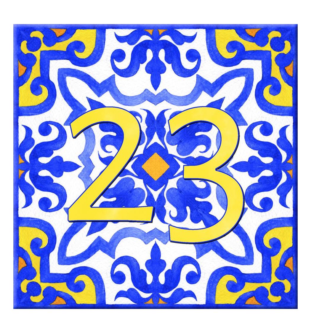 Plaque numéro de maison azulejo - Carrelage personnalisé
